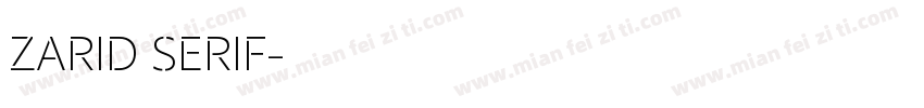 ZARID SERIF字体转换